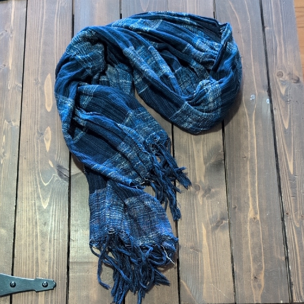 Blue Plaid Scarf
